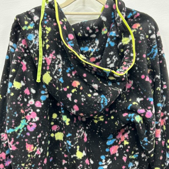 NEW Chubbies Mens The Brunch Wrap Supreme Black Neon Splatter Fleece Onesie Sz L - Picture 9 of 11
